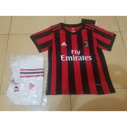 new JERSEY AC MILAN HOME KIDS/ANAK 2017/2018 GRADE OR