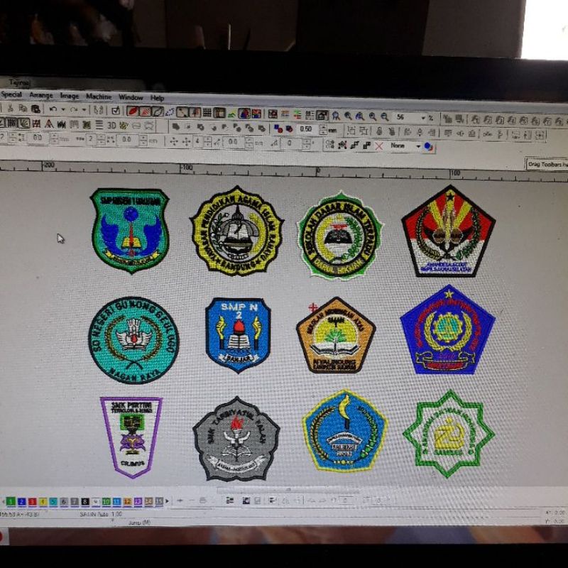 BORDIR Logo Sekolah Berkualitas CUSTOM