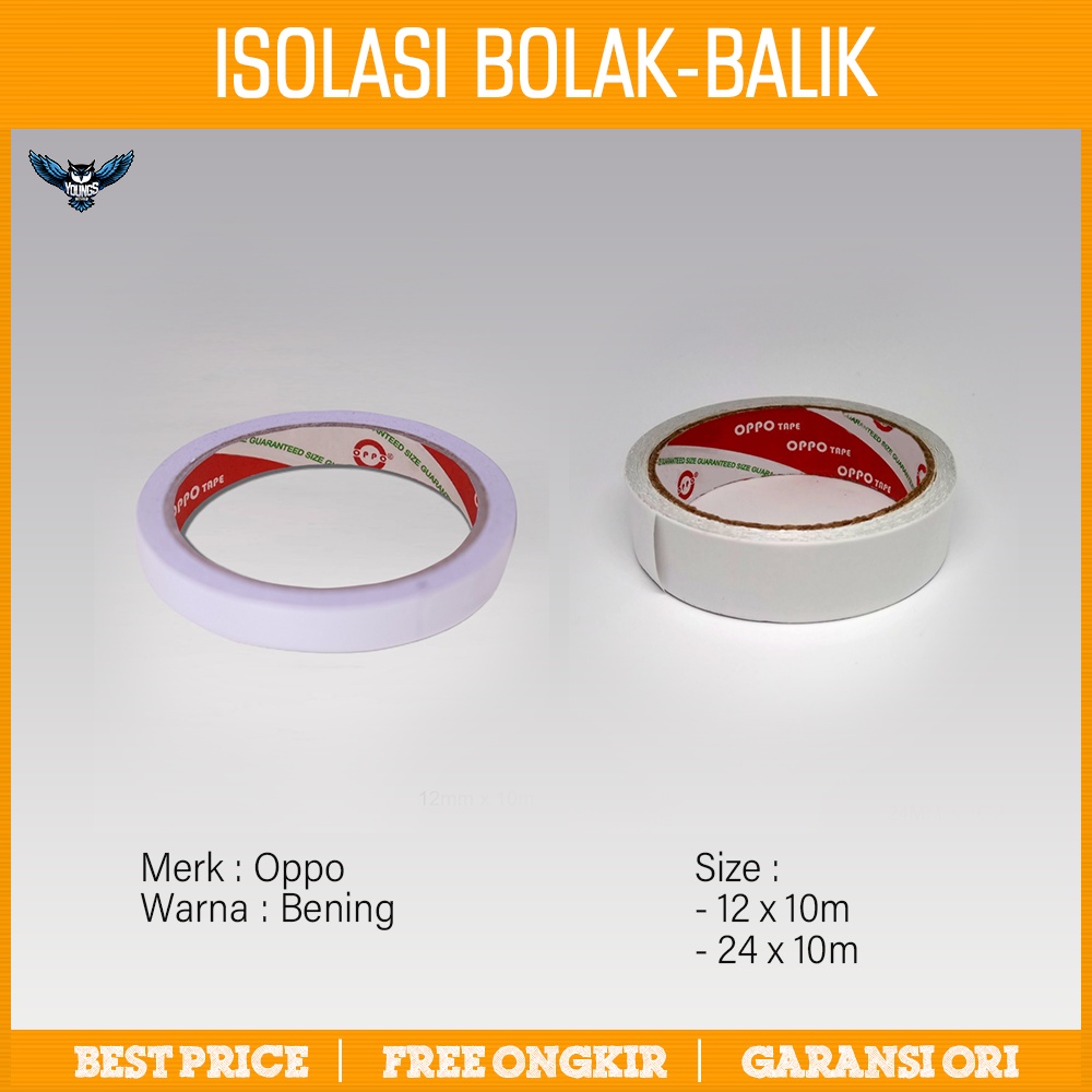 Double Tape / Selotip Bolak Balik Murah PROMO - Isolasi Solasi Oppo Double Sided Tape (DST)