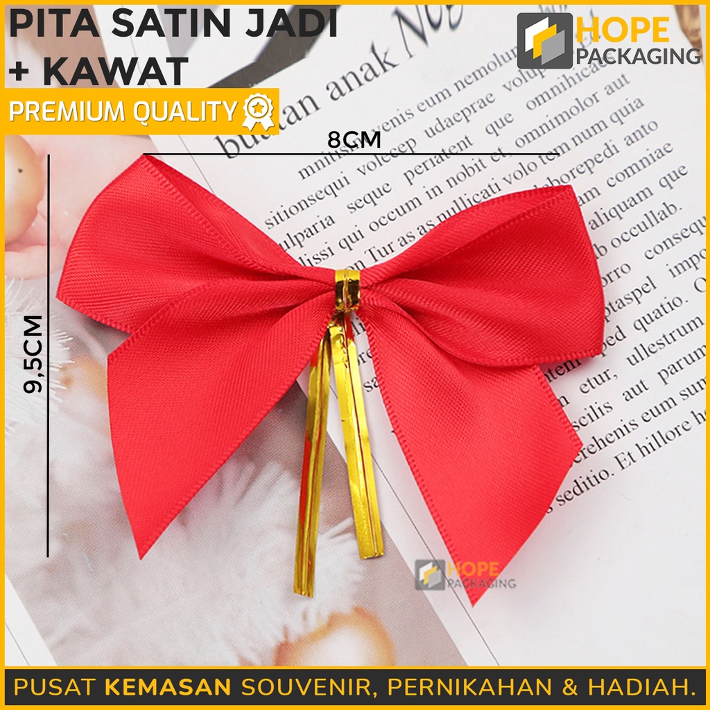 Pita Kain / Pita Aksesoris Souvernir / Pita Satin + Kawat / Pita Tempel Warna untuk hadiah