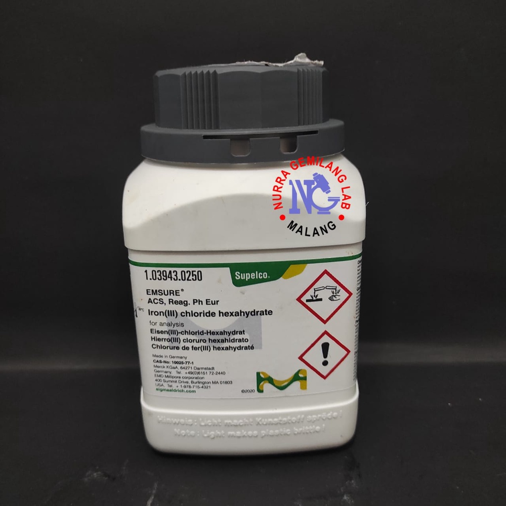 Iron III chloride hexahydrate MERCK 1.03943.0250 Ecer FeCl3 5gram