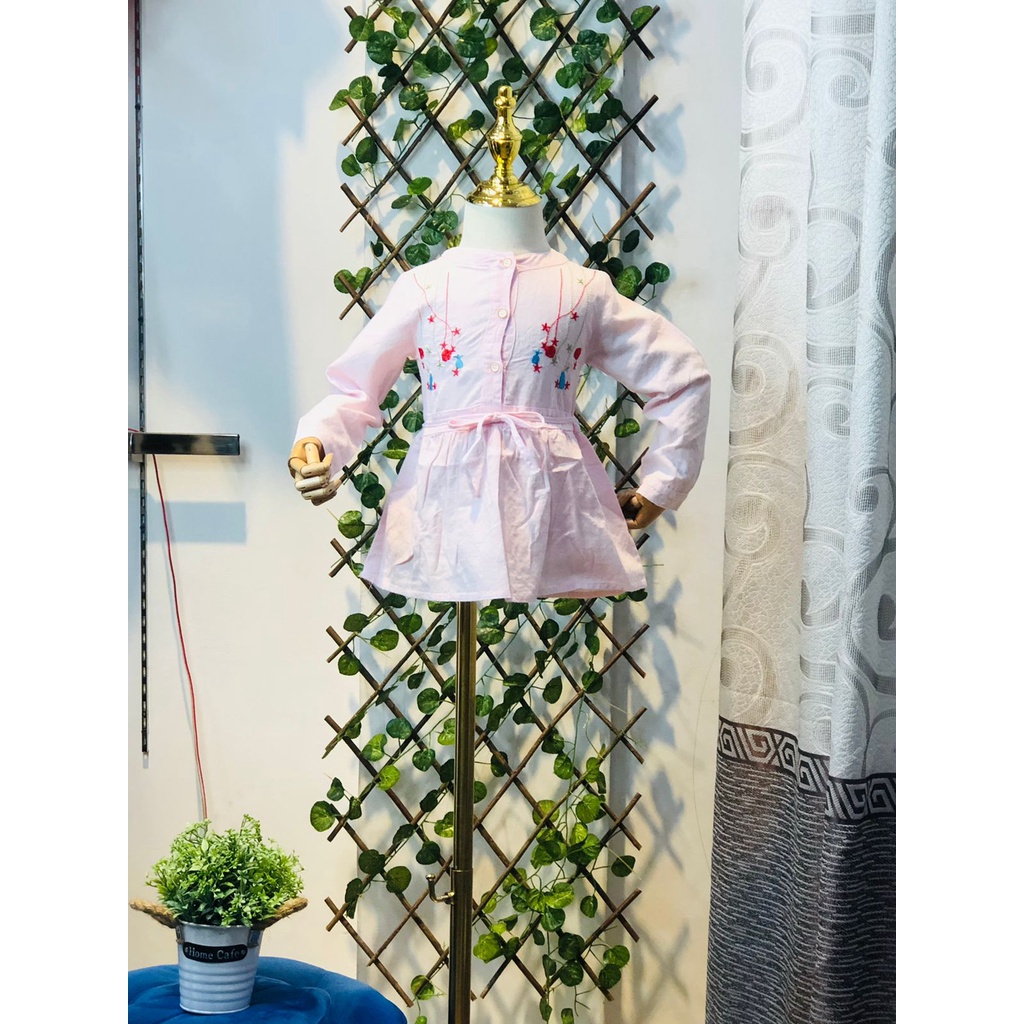 DRESS ANAK IMPORT SAWABI PINK