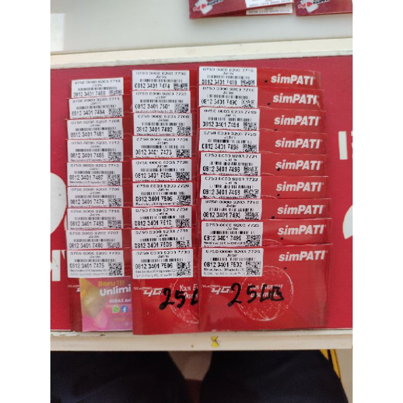 perdana telkomsel 25gb unlimited 68.000