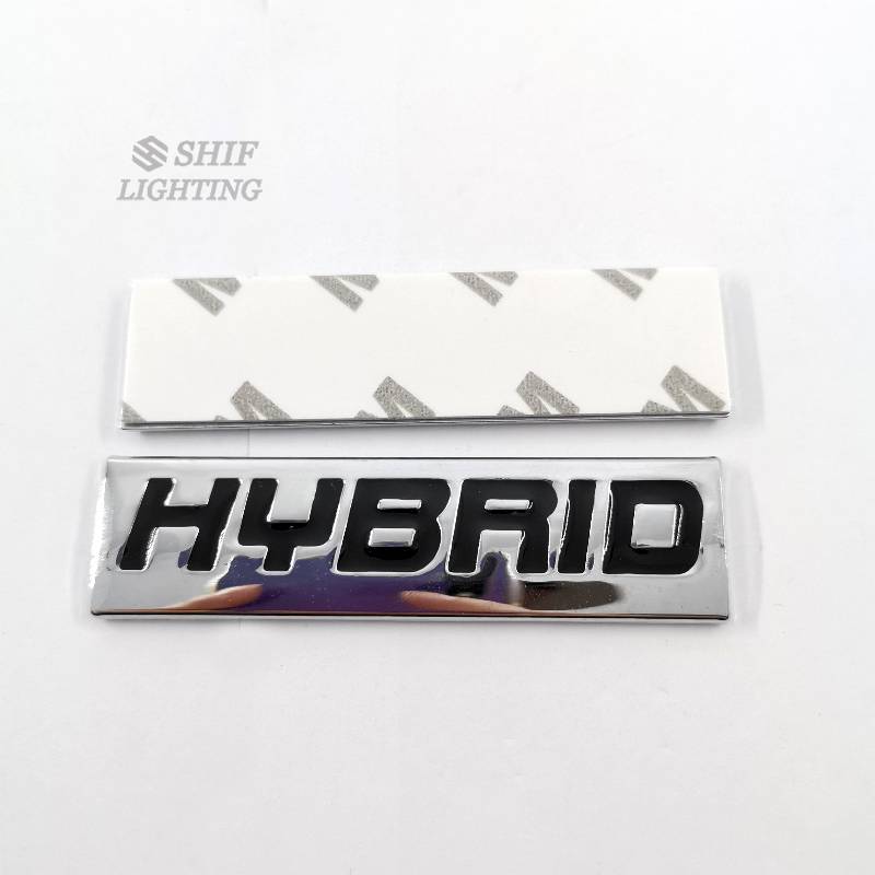 1pc Stiker Emblem / Badge Tulisan HYBRID Bahan Metal Untuk Dekorasi Mobil Universal