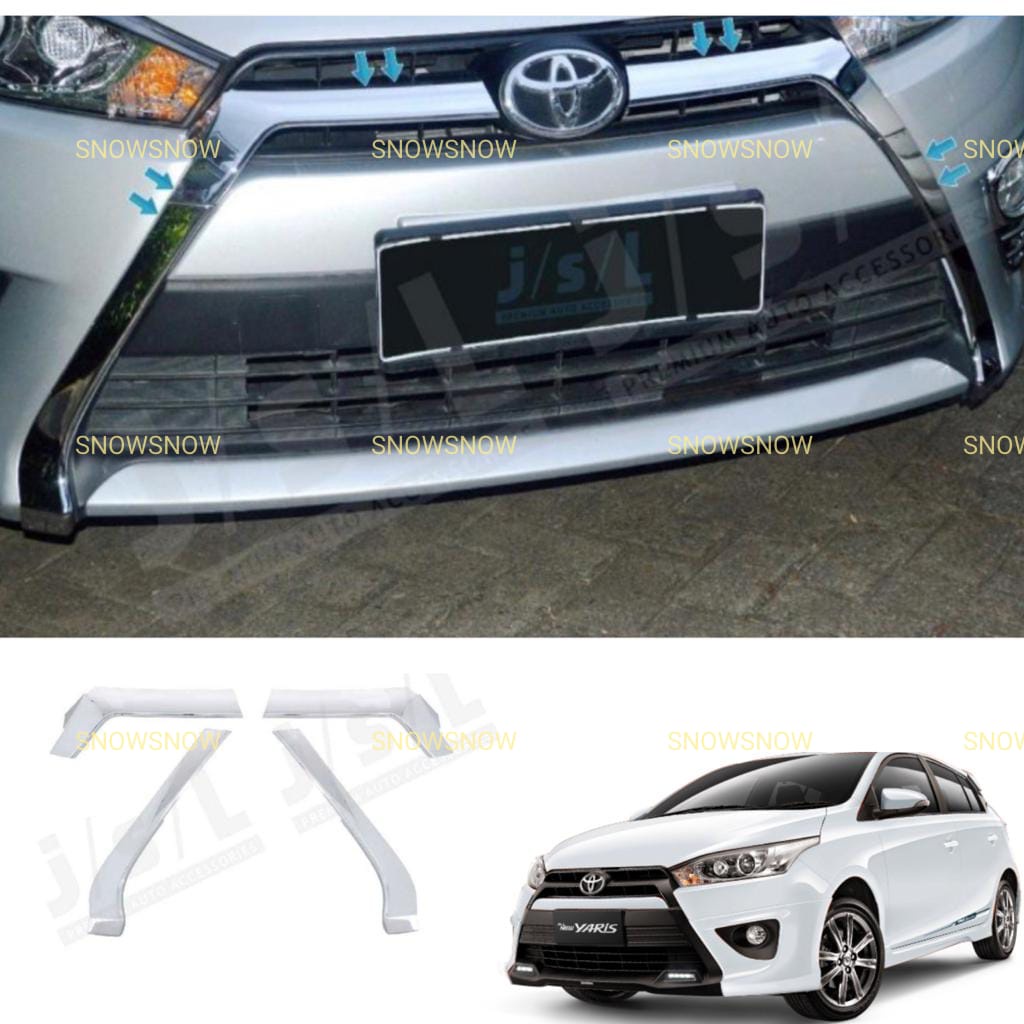 List Grill Bumper Depan Grand All New Yaris 2014 2017 Tipe G Chrome