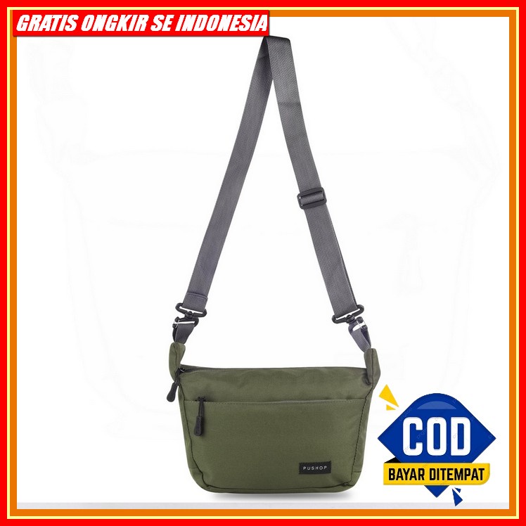 Tas Selempang Pria Bisa Ransel Kekinian Import Branded Hitam Cience Premium Ta627B5 Bahu Shoulder Sl