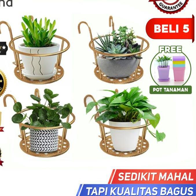Diminati Goland Rak Bunga Balkon Rak Pot Tanaman Pot Gantung Rak Pot Balkon