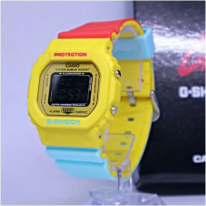 NEW !!! JAM TANGAN PRIA GSHOCK CASIO DW 5600 2WARNA TIMBAL BALIK