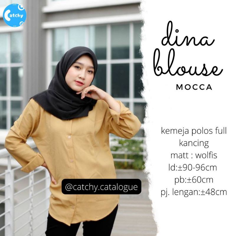 DINA BLOUSE BY CATCHY (BLOUSE MUSLIMAH) Blouse wanita rekomended