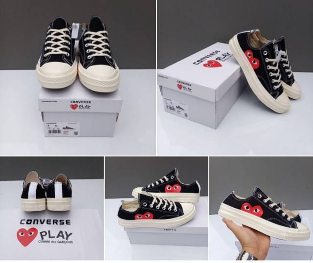 Perfect Kick/Like Ori, Converse Cdg Low Black White