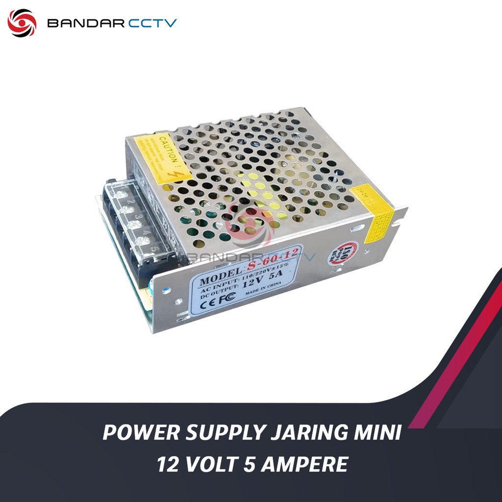 POWER SUPPLY JARING MINI 12 VOLT 5 AMPERE