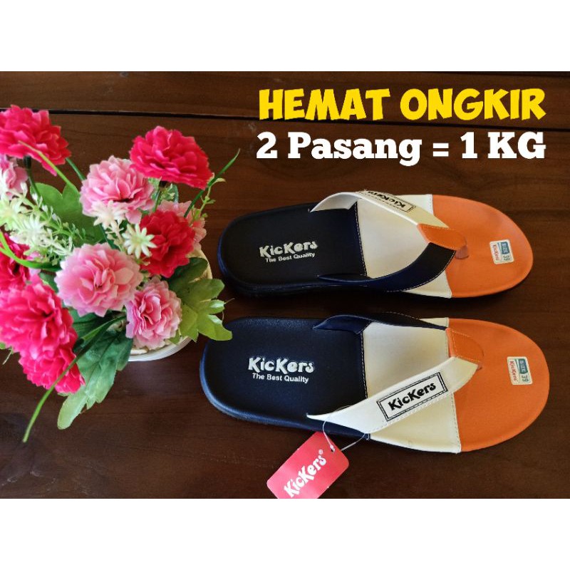 Sandal Japit Kickers Tiga Warna Terlaris