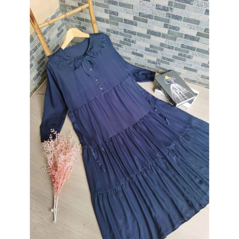 MIDI DRESS RAYON PREMIUM MIDI RAYON BUSUI MIDI RAYON IMPORT