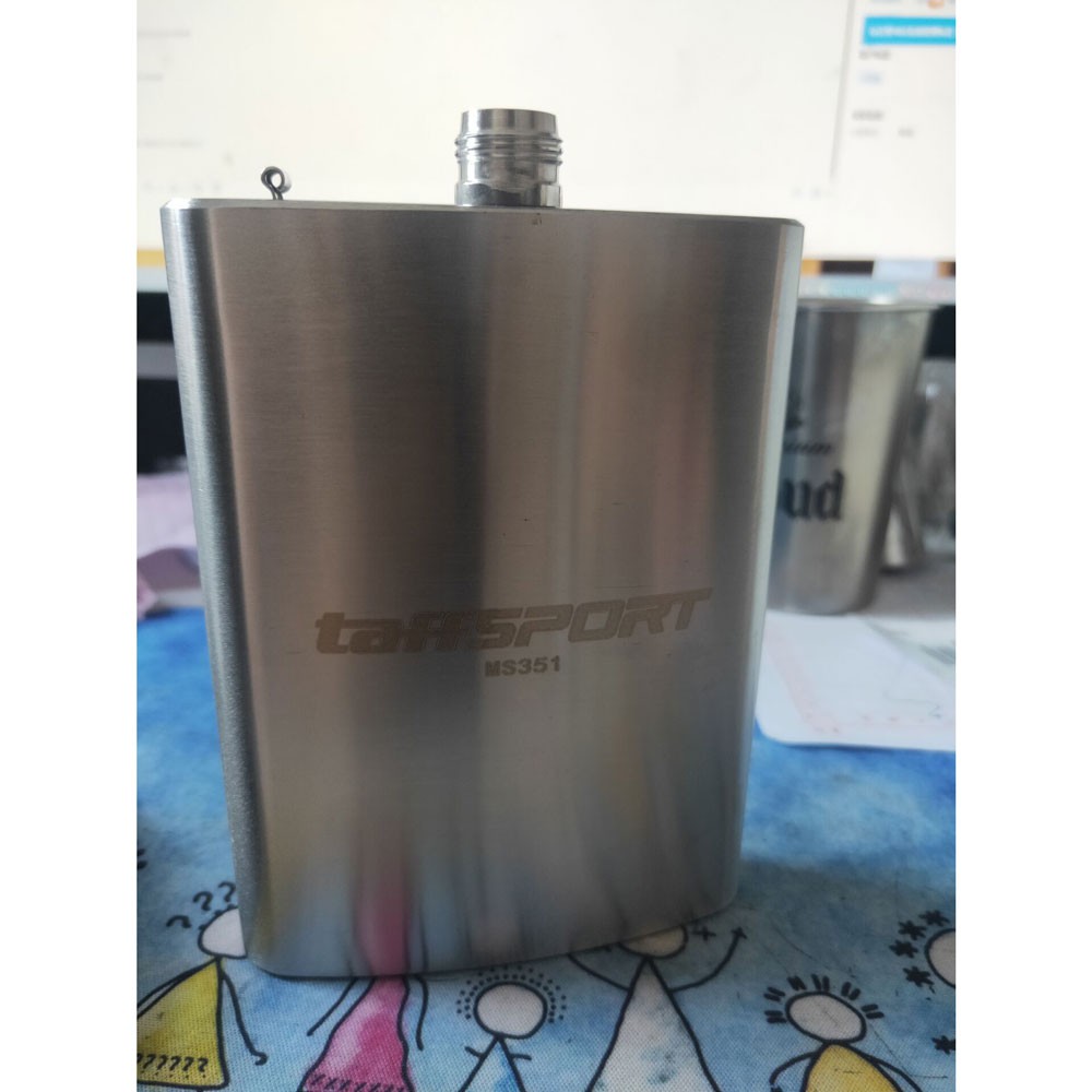 TaffSPORT Botol Minum Wine Flask Bentuk Kotak 8oz - MS351