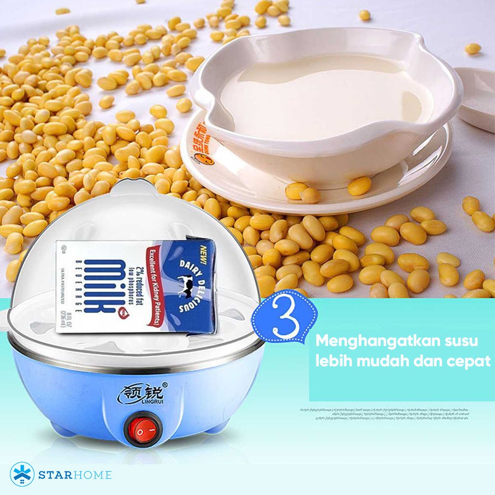 StarHome Alat Kukus Telur - Egg Boiler Cooker -  Steamer Botol Bayi - Kukusan Elektrik Serbaguna