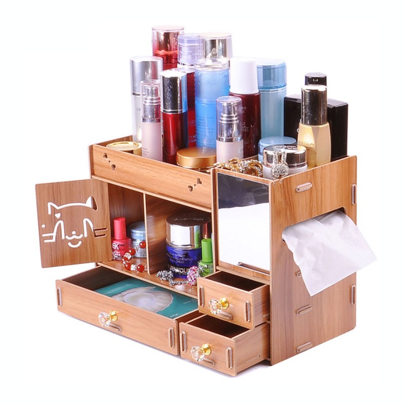 StarHome Rak Kosmetik Jumbo Portable Bahan Olahan Kayu StarHome Rak Kosmetik Jumbo Portable Bahan Olahan Kayu