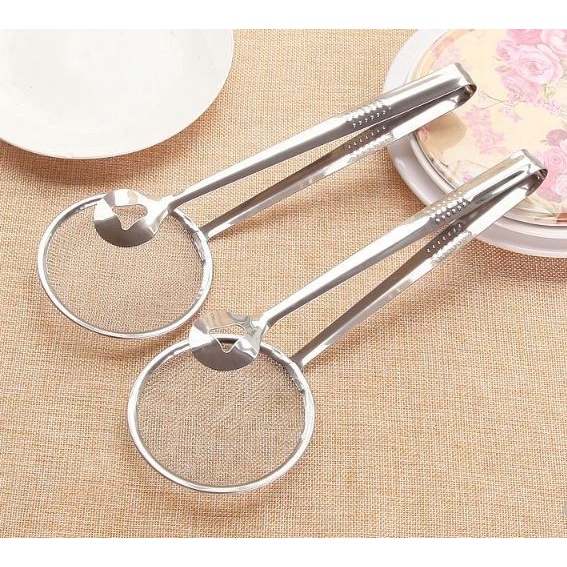 Jepitan Saringan Gorengan Capitan 2in1 Peniris Minyak Stainless Steel