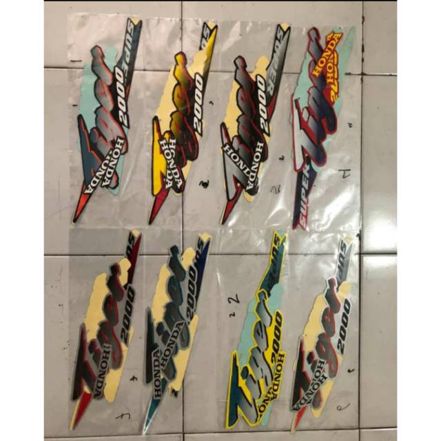 Stiker body striping tilas tiger lawas