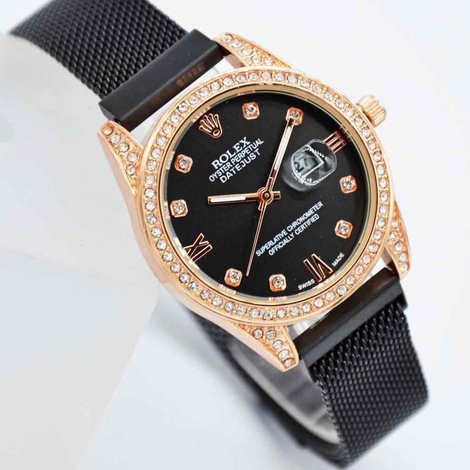 Harga Murah [✔COD] jam Tangan wanita magnet new  tanggal aktif Unisex