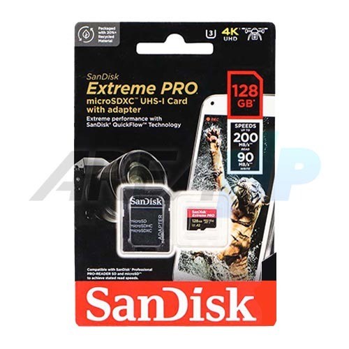 Sandisk 128GB 128 GB Extreme Pro 200 mb/s Memory Micro SD SDXC Card