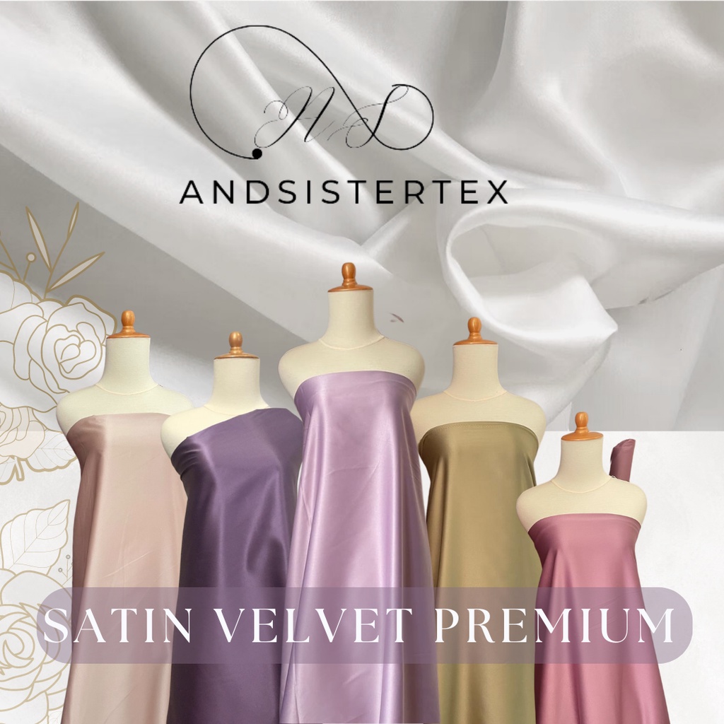 Bahan Kain Furing Puring Satin Velvet Premium All Warna Kain Background Backdrop Foto Studio