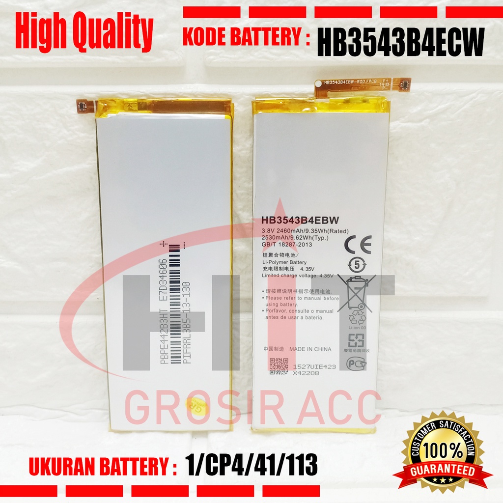 Baterai Battery HB3543B4EBW For Huawei Ascend P7