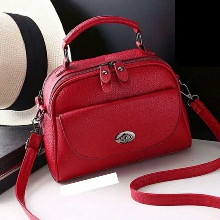 Tas Selempang Wanita Tas Terbaru Kekinian Elegan TATUM Model Batam MURAH Merah Elegan Best Seller Ke