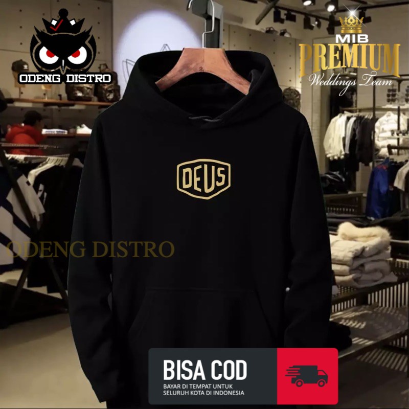 TIME STORE Deus Premium Gold  Jaket Sweater Basebal Varsity Distro Keren Kekinian Termurah Bandung O