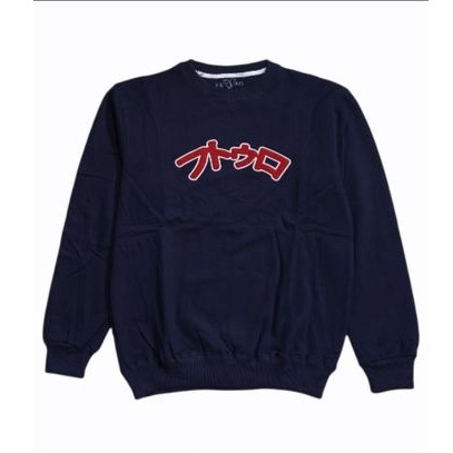 futuro crewneck navy pria sweater premium pria distro bandung