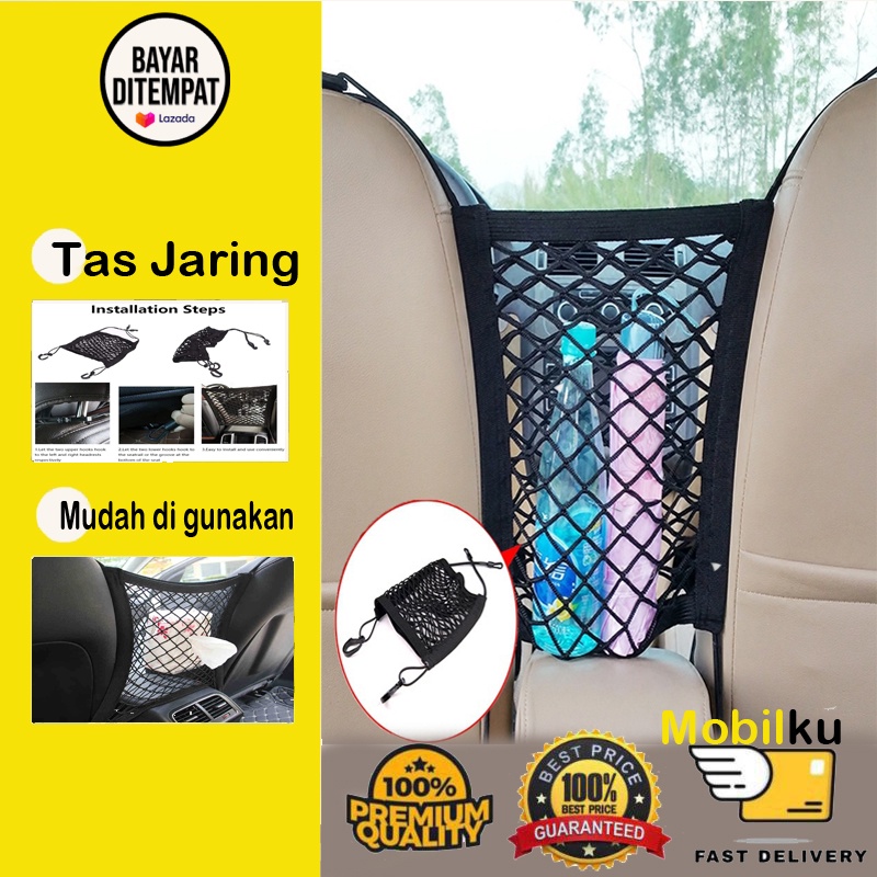 [BISA COD]  Tas Jaring Penyimpanan  Jok  Mobil  Jaring Jok Mobil  Car Net Storege