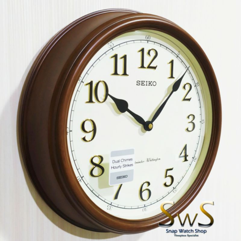 Jam Dinding SEIKO QXD214B QXD214 Musical Dual Chime Original 37 cm