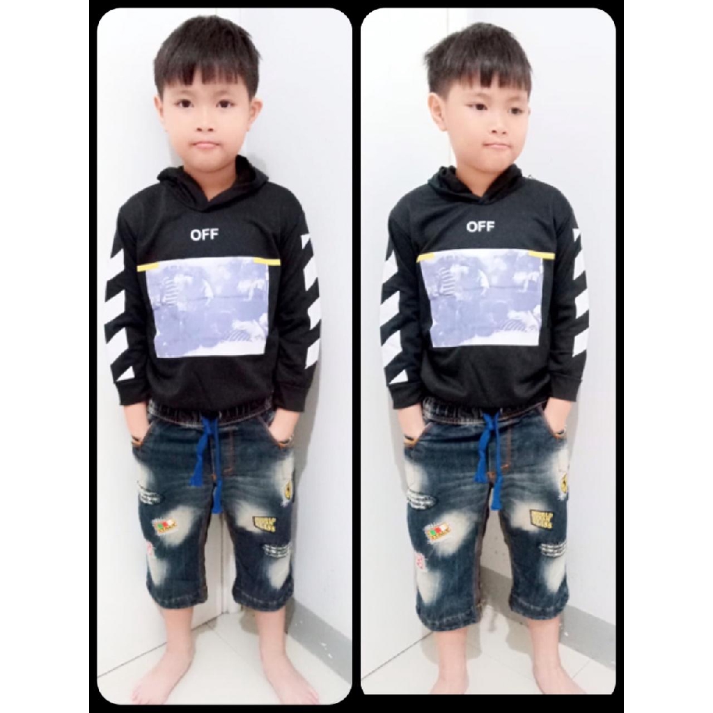 [Sweater Kids Off BC]Sweater anak laki laki babytery hitam