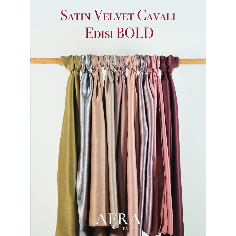 1 meter Kain Satin Velvet Cavali by Roberto Cavali edisi BOLD