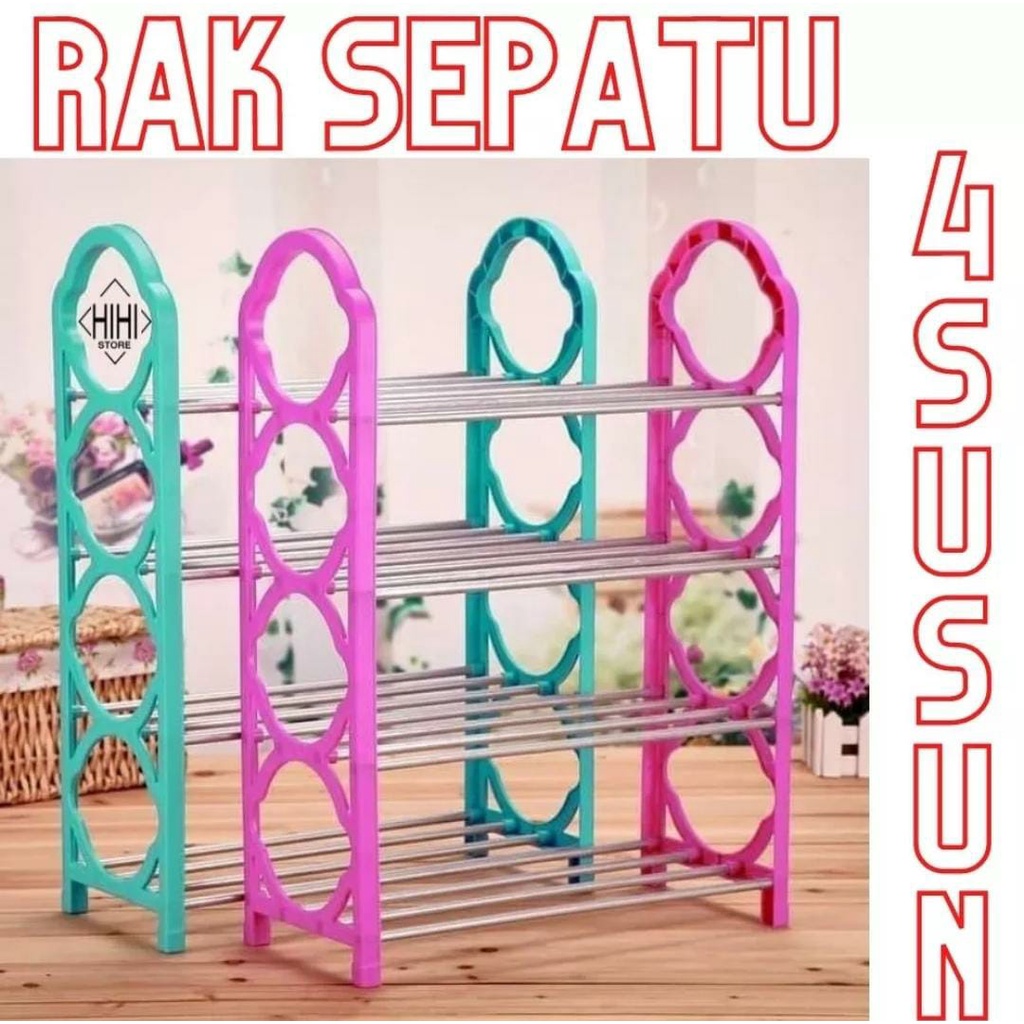 ak Sepatu 5 susun Rangka Besi Serbaguna Sandal Tempat Penyimpanan BISA COD Rak Sepaturak Sepatu Susun//rak Sepatu Portable