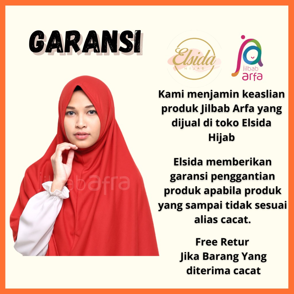 JILBAB AFRA SYIFA MERAH CABE Bergo Tanpa Pet- bergo kaos syiria syar'i (Kerudung Instan)-6