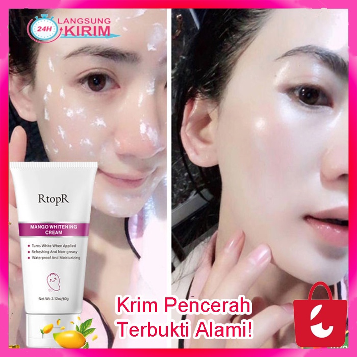 [100% Asli] RtopR Krim Pencerah Alami Pemutih Wajah Concealer Pemutih Kuat Pelembab Krim Tahan Air