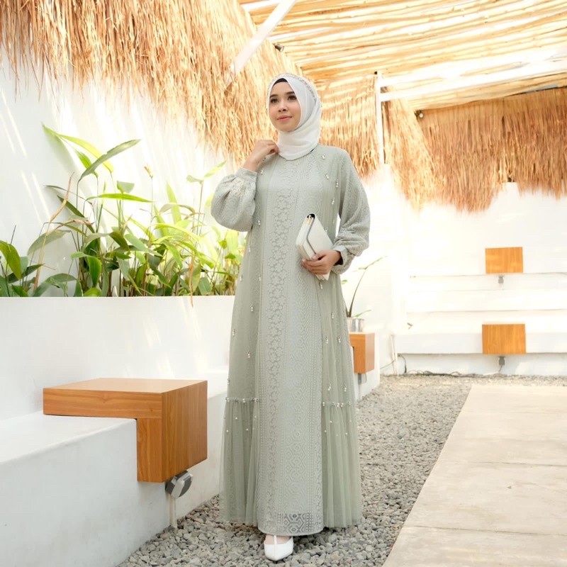 Anesya Tille Dress Ld 100/Dress Sage/Dress Maternity//Dress Kondangan/Dress Lamaran/Dress Seragaman