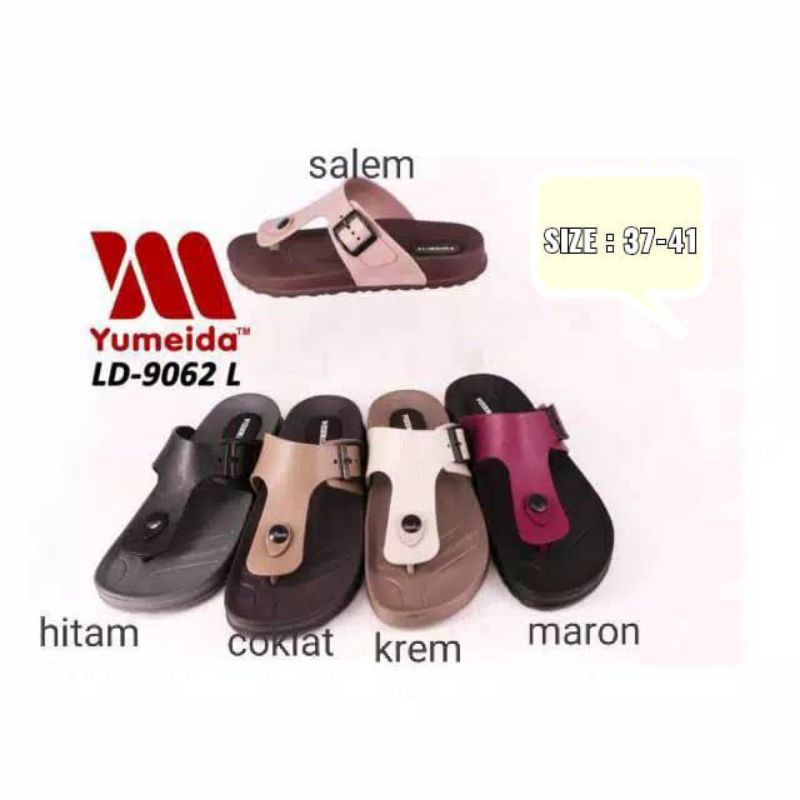 Sandal jepit gesper Wanita YUMEIDA LD 9062 L Size 37-41