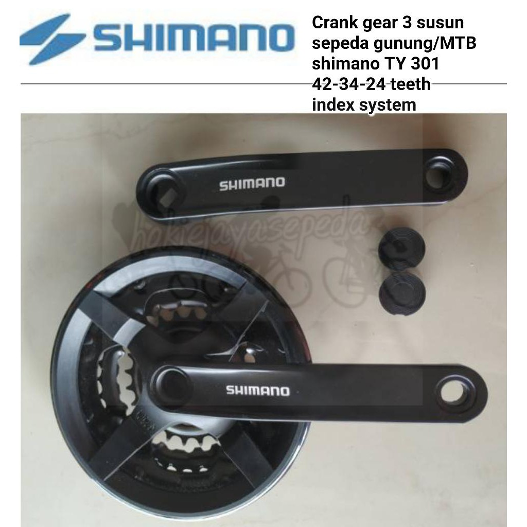 SP18D Shimano Crank 3 susun 42T/34T/24T x 170mm Allumunium ORIGINAL