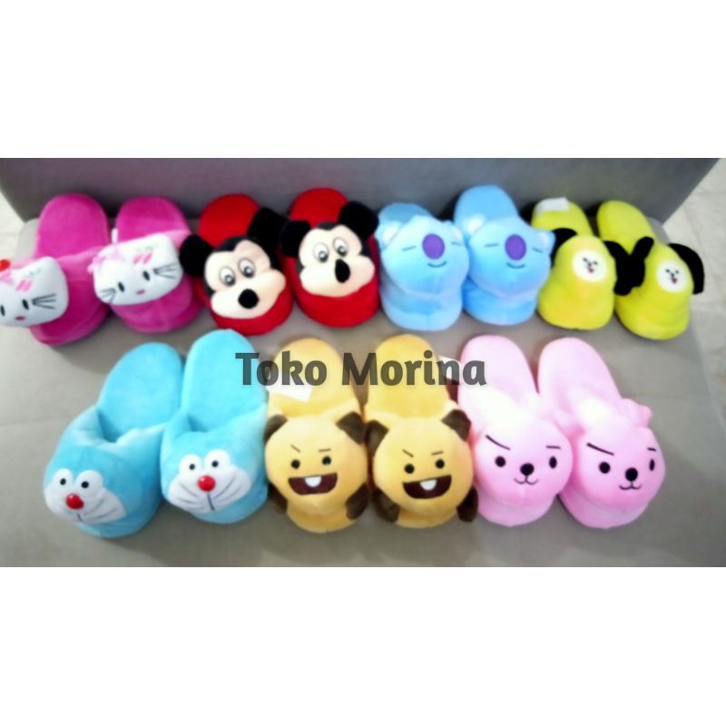  SANDAL  BT21  SANDAL  KAMAR BONEKA BULU EMPUK UNTUK ANAK  