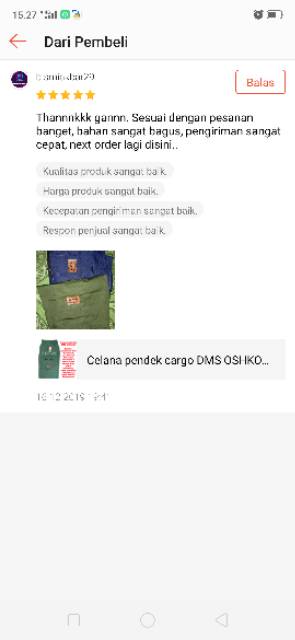 Celana pendek cargo DMS OSHKOSH