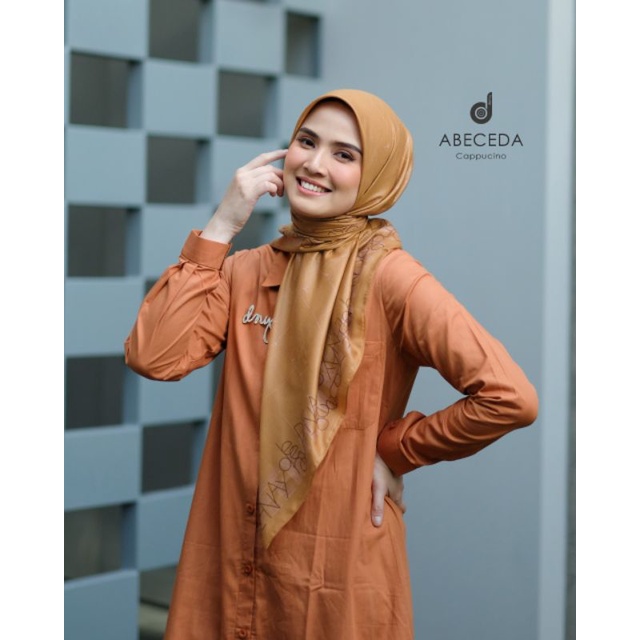 HIJAB SEGI EMPAT DEENAY ABECEDA series-CAPPUCINO
