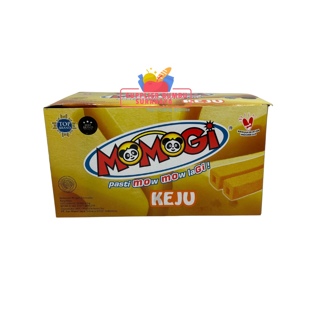 Momogi Stick Snack Keju Jagung Bakar Coklat Seaweed Cappucino 1 BOX