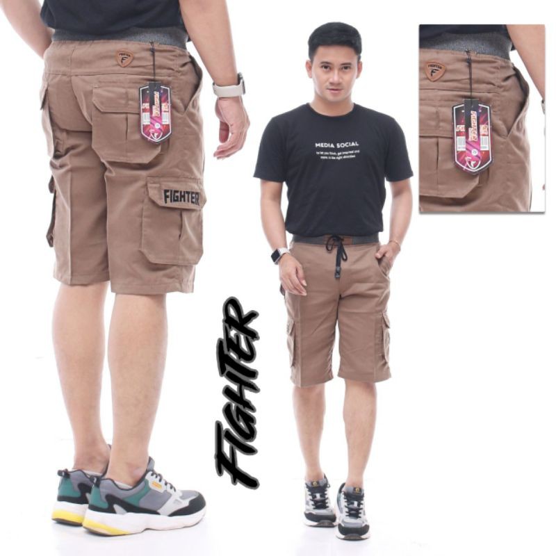 BIG SIZE CELANA CARGO RIP PENDEK PRIA PINGGANG KARET / CELANA PENDEK / CARGO GUNUNG