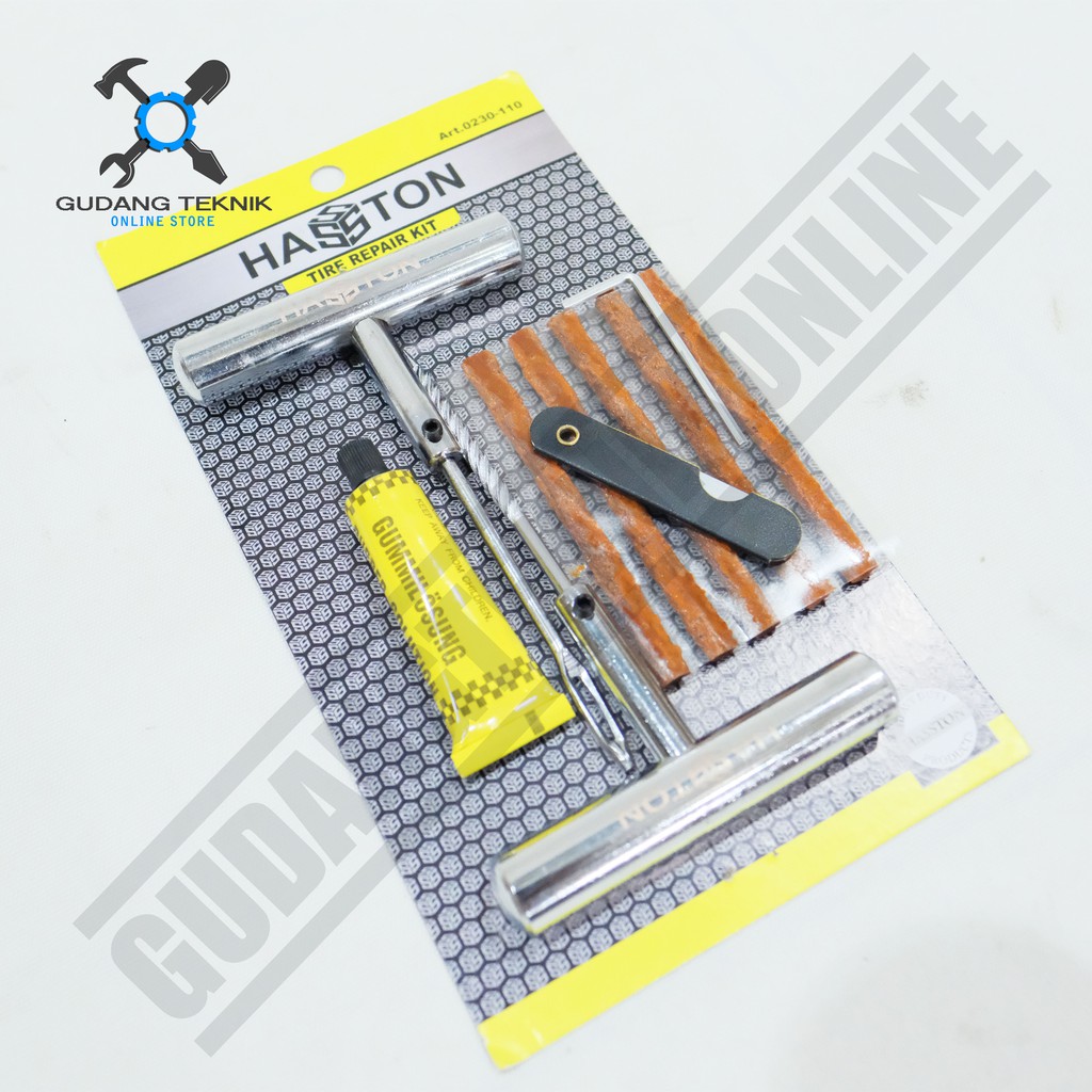 Hasston Prohex / Alat Tambal Ban Tubles Gagang Besi Tire Repair Kit 0230 110 - Tambal Ban Tubeless Haston