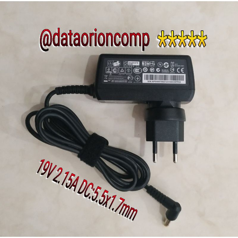 Adaptor Charger Acer 19V 2.15A DC 5.5*1.7 mm for 532 532h d255 d260 d270 722 AO722 725 AO725 756 AO756