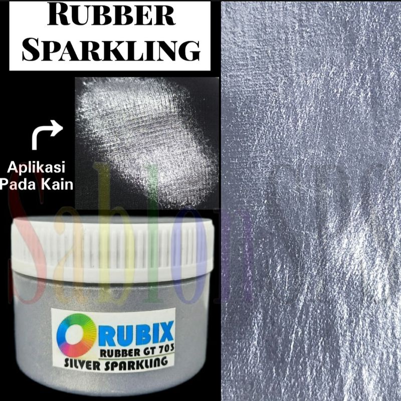 RUBIX RUBBER PASTA SABLON SILVER SPARKLING 703 1KG