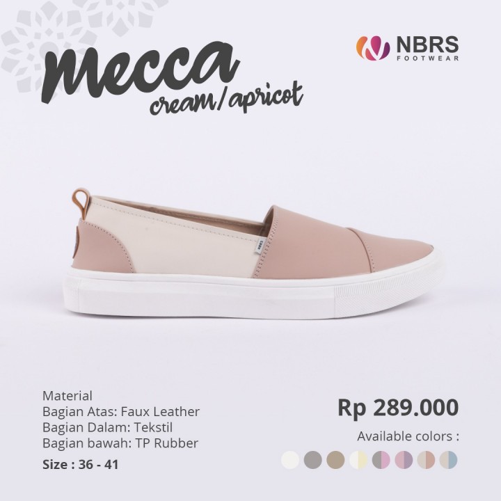 Nibras Footwear Sepatu MECCA wanita Casual kekinian ootd polos