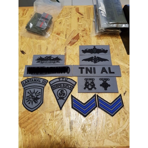 Bordir atribut PDL TNI ( AD,AL,AU(