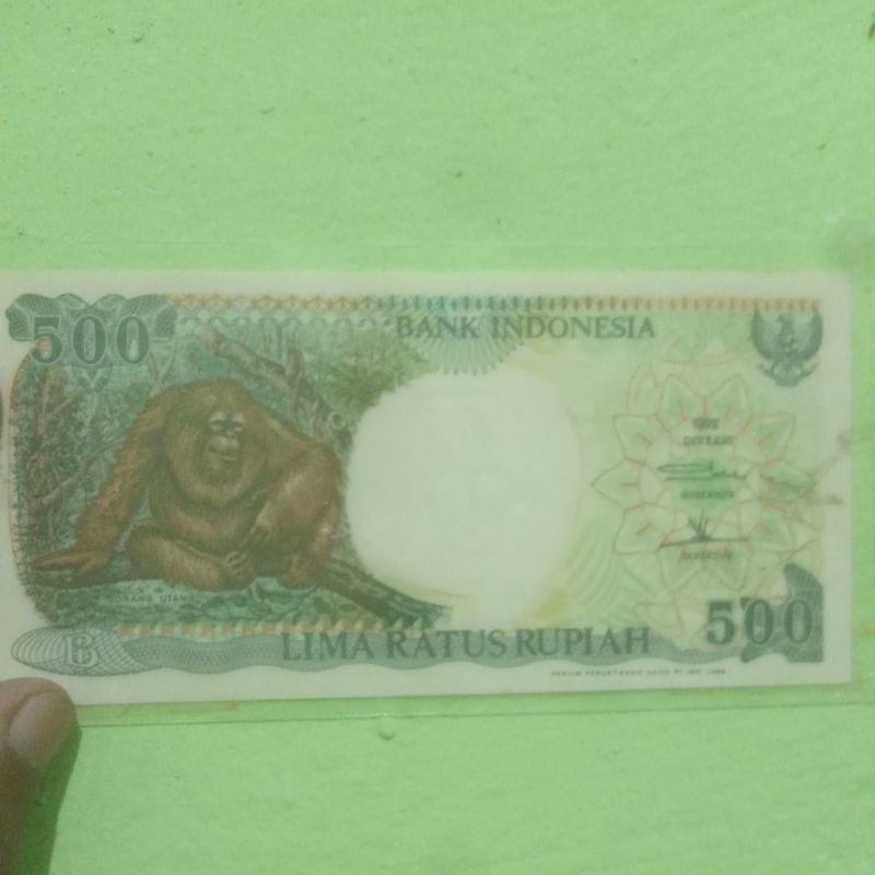 UANG KERTAS JADUL 500 MONYET 1992